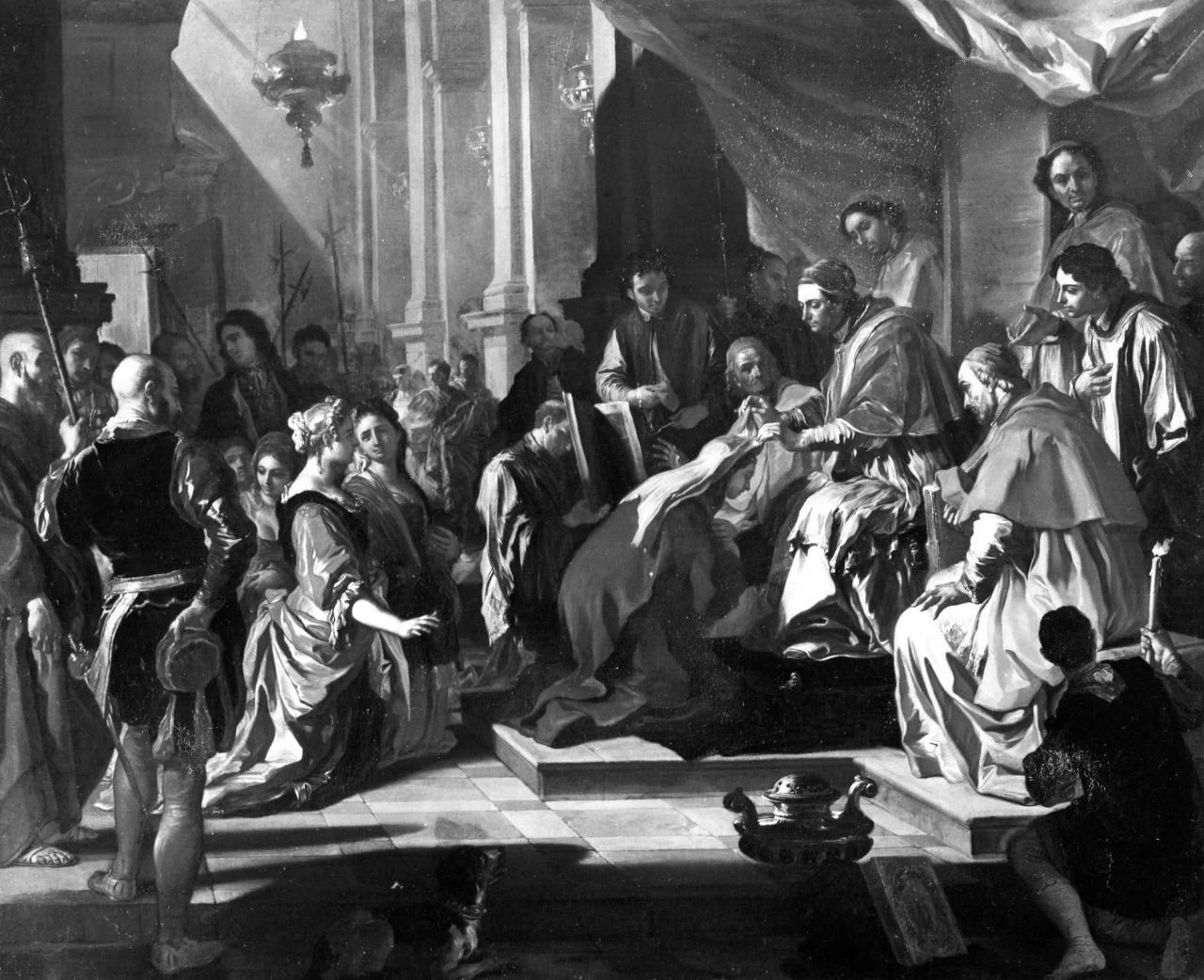 Clemente XI veste monaca sua nipote - Uffizi, Firenza